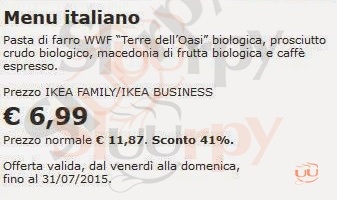 Menù Ristorante Ikea A Genova