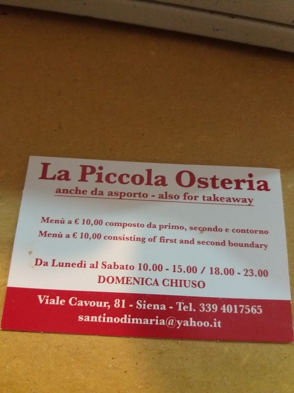 La Piccola Osteria, Siena