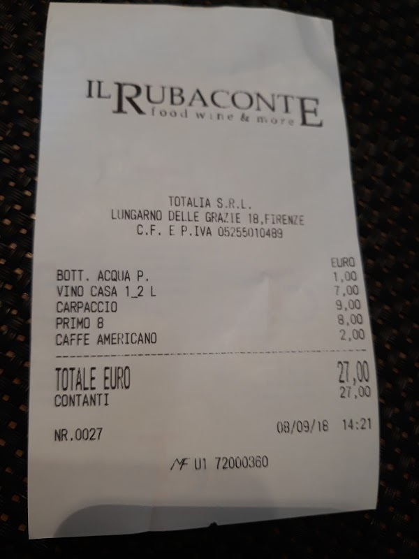 Il Rubaconte, Firenze