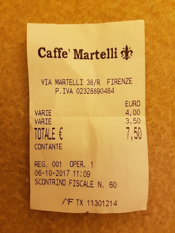 Caffe Martelli, Firenze