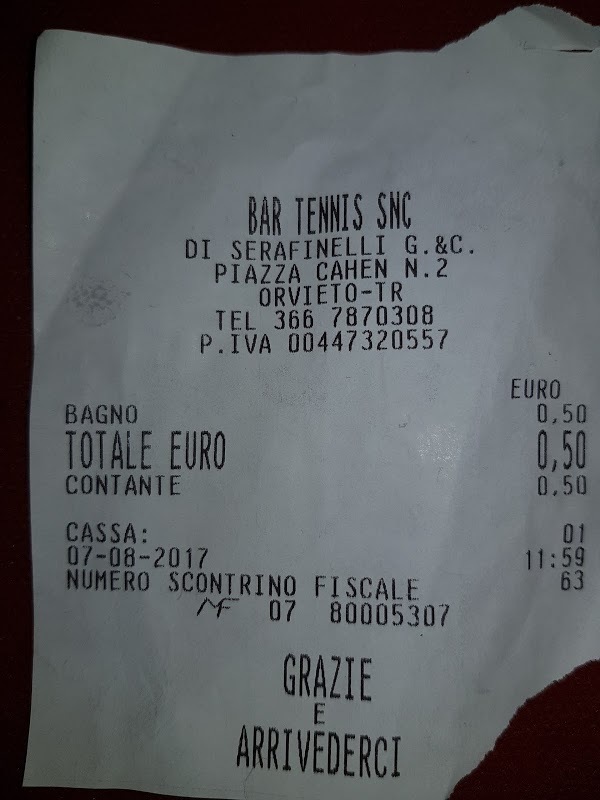 Bar Tennis S.n.c, Orvieto