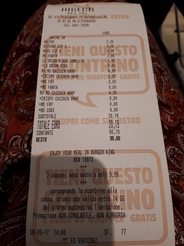 Burger King, Portogruaro