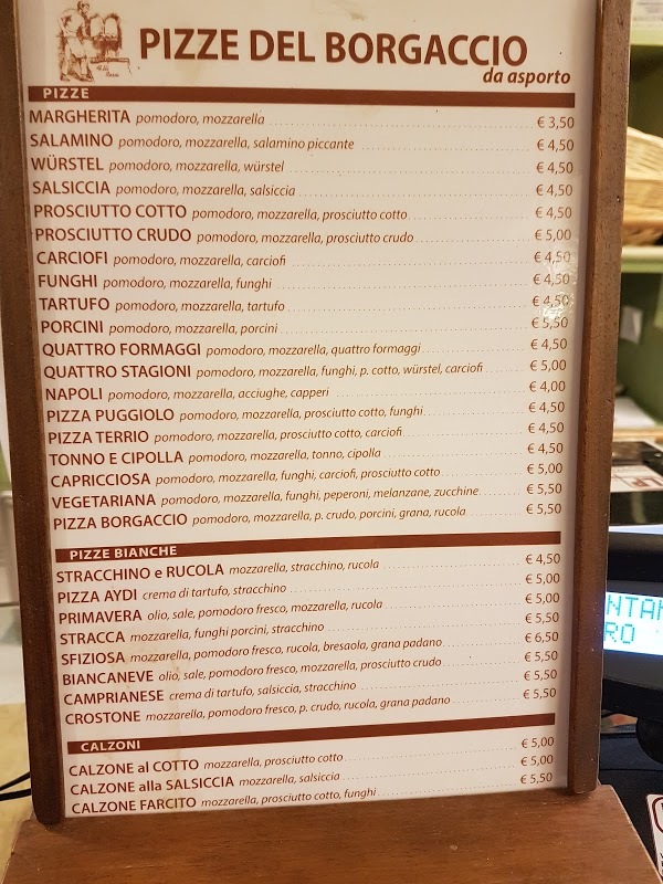 Pizzeria Del Borgaccio Arezzo Menu prezzi valutazione del