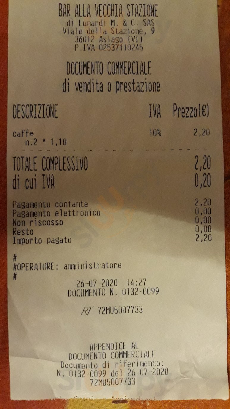 Bar Alla Vecchia Stazione, Asiago