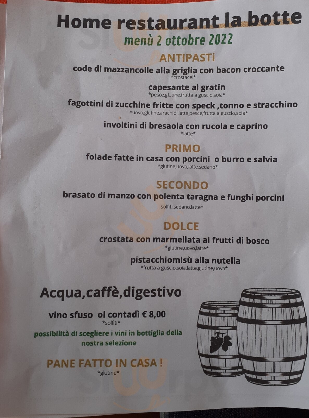 Foto di Home Restaurant La Botte - 7/10