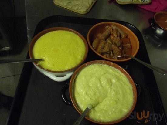 polenta, polenta concia, salsiccia