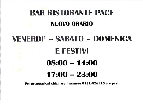 Bar Ristorante Pace, Castelnuovo Scrivia