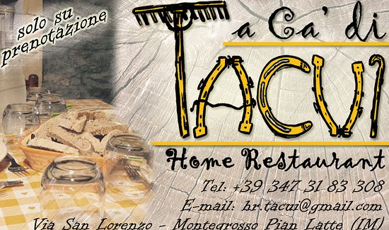 A Ca' Di Tacui - Home Restaurant, Montegrosso Pian Latte