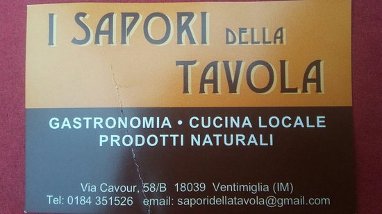 I Sapori Della Tavola, Ventimiglia