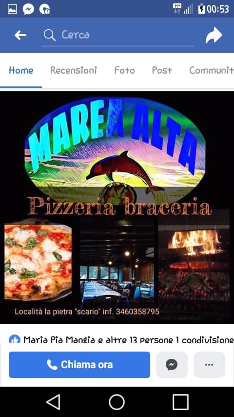 Marea Alta Pizzeria Braceria, Scario