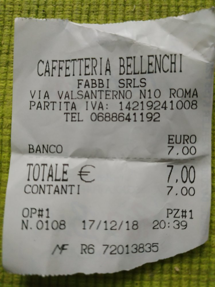 Caffetteria Bellenchi, Roma