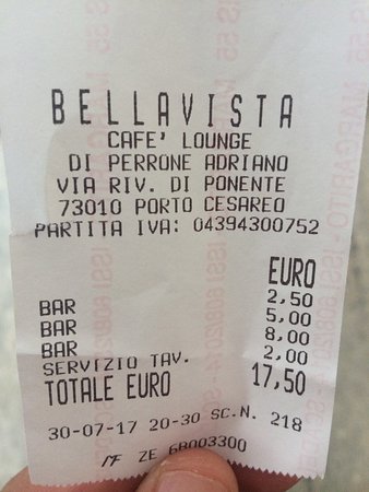 Bellavista Cafe, Porto Cesareo