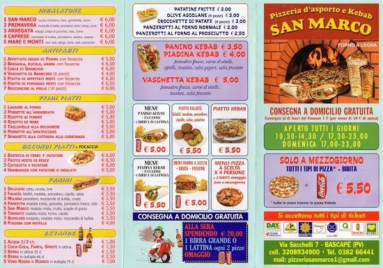 San Marco Pizzeria E Kebab, BascapÃ¨