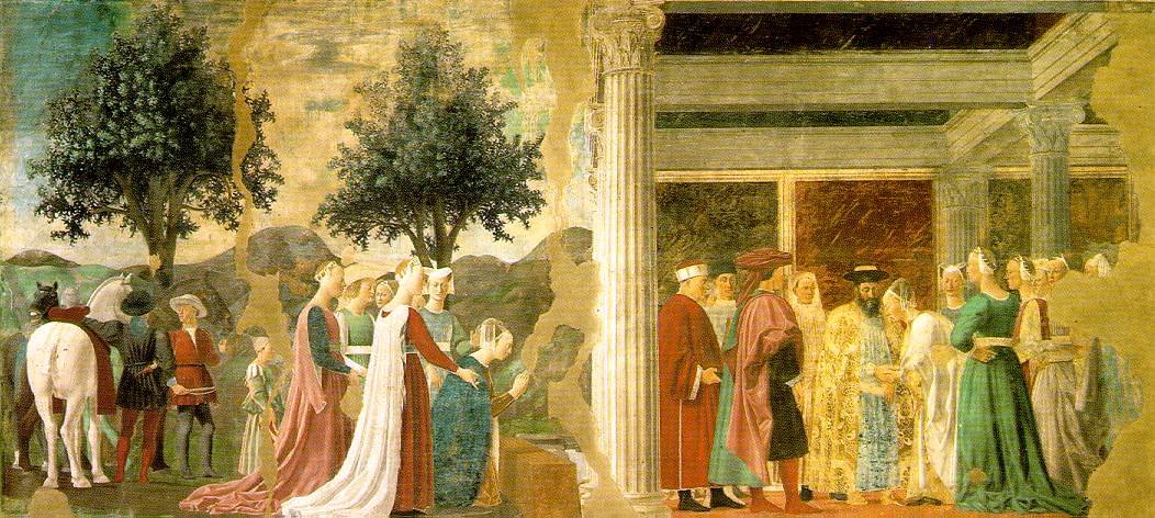 Adorazione del sacro legno e incontro tra Salomone e la Regina di Saba