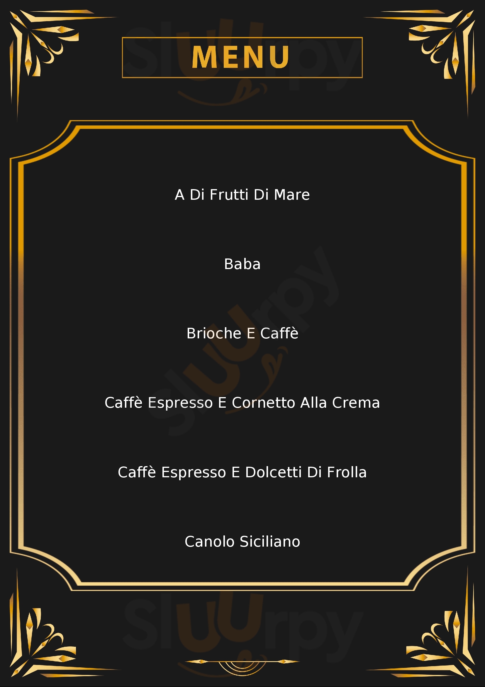 Gran Caffe Canasta Salerno menù 1 pagina