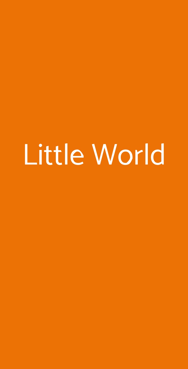Little World Aversa menù 1 pagina