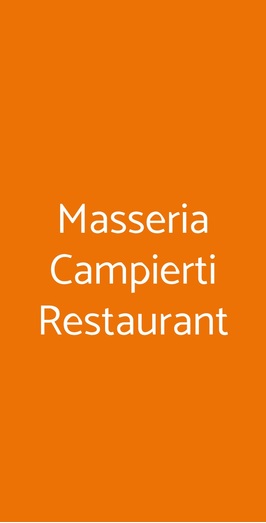 Masseria Campierti Restaurant, Falciano del Massico