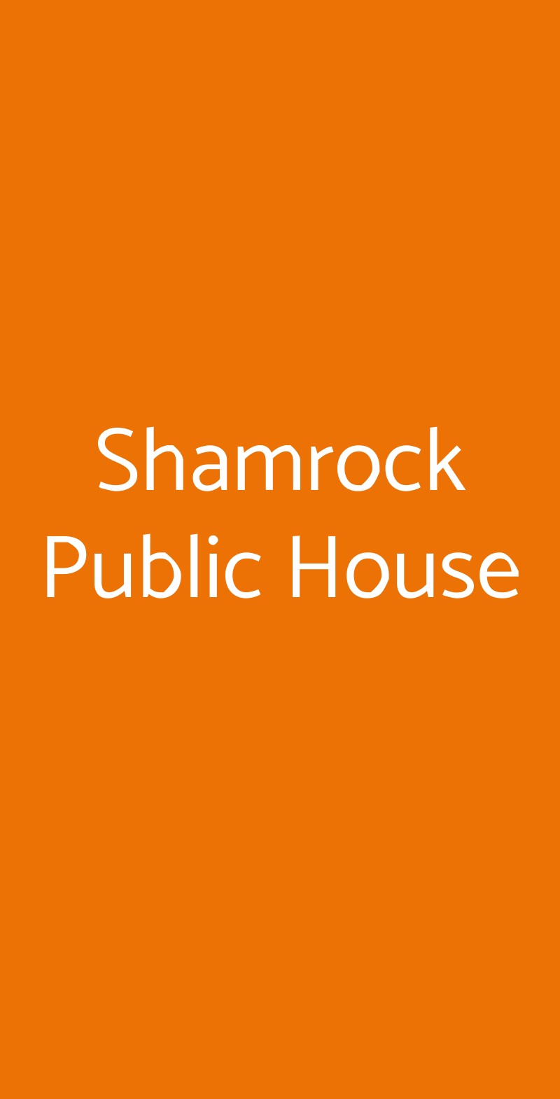Shamrock Public House Caserta menù 1 pagina