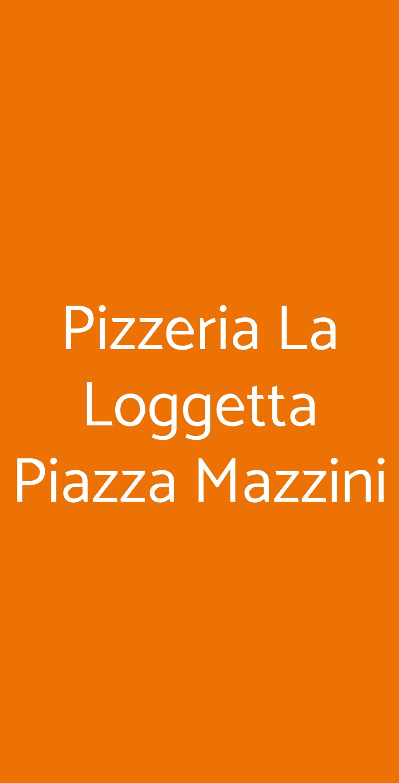 Pizzeria La Loggetta Piazza Mazzini Santa Maria Capua Vetere menù 1 pagina