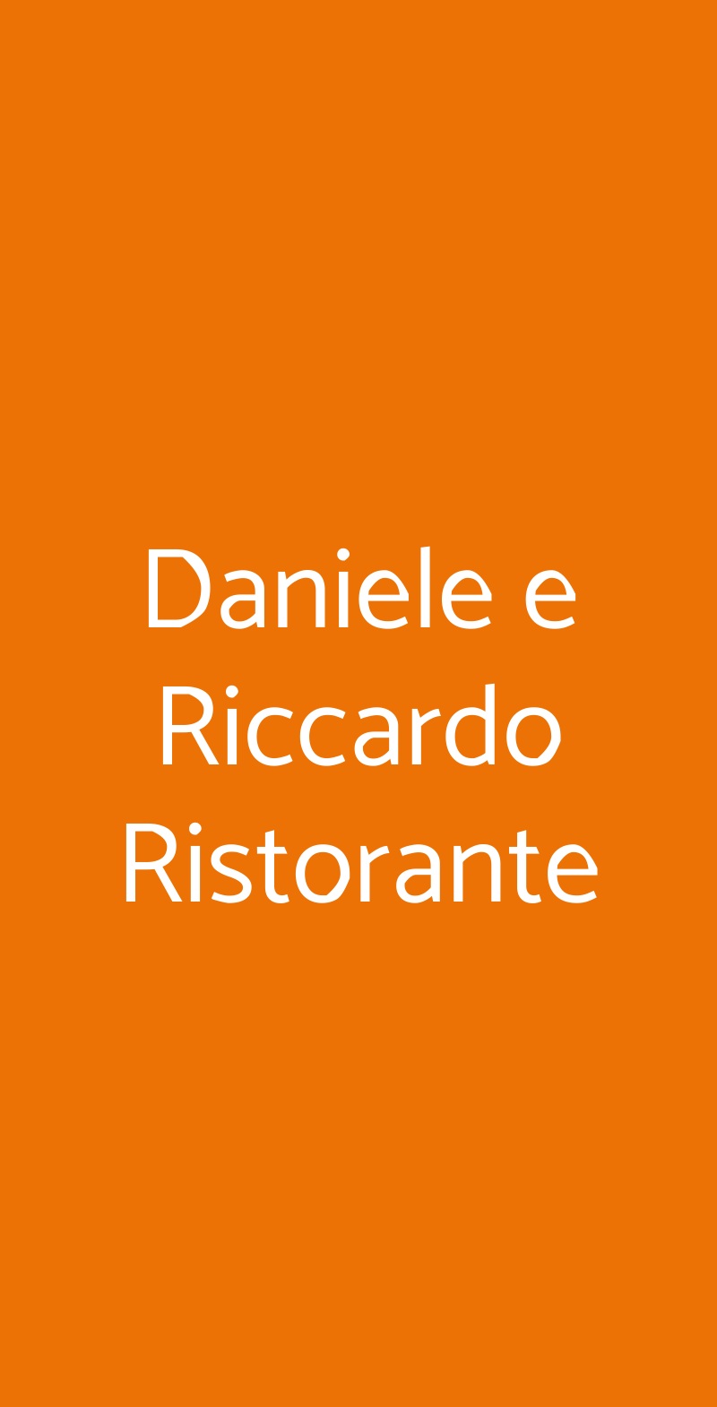 Daniele e Riccardo Ristorante Montevarchi menù 1 pagina