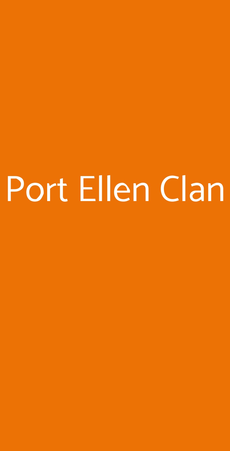 Port Ellen Clan Lucca menù 1 pagina