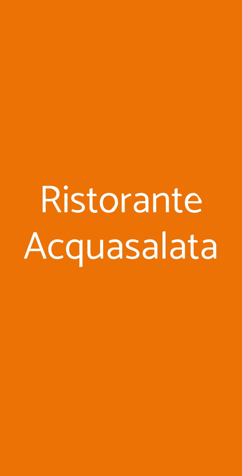 Ristorante Acquasalata Viareggio menù 1 pagina