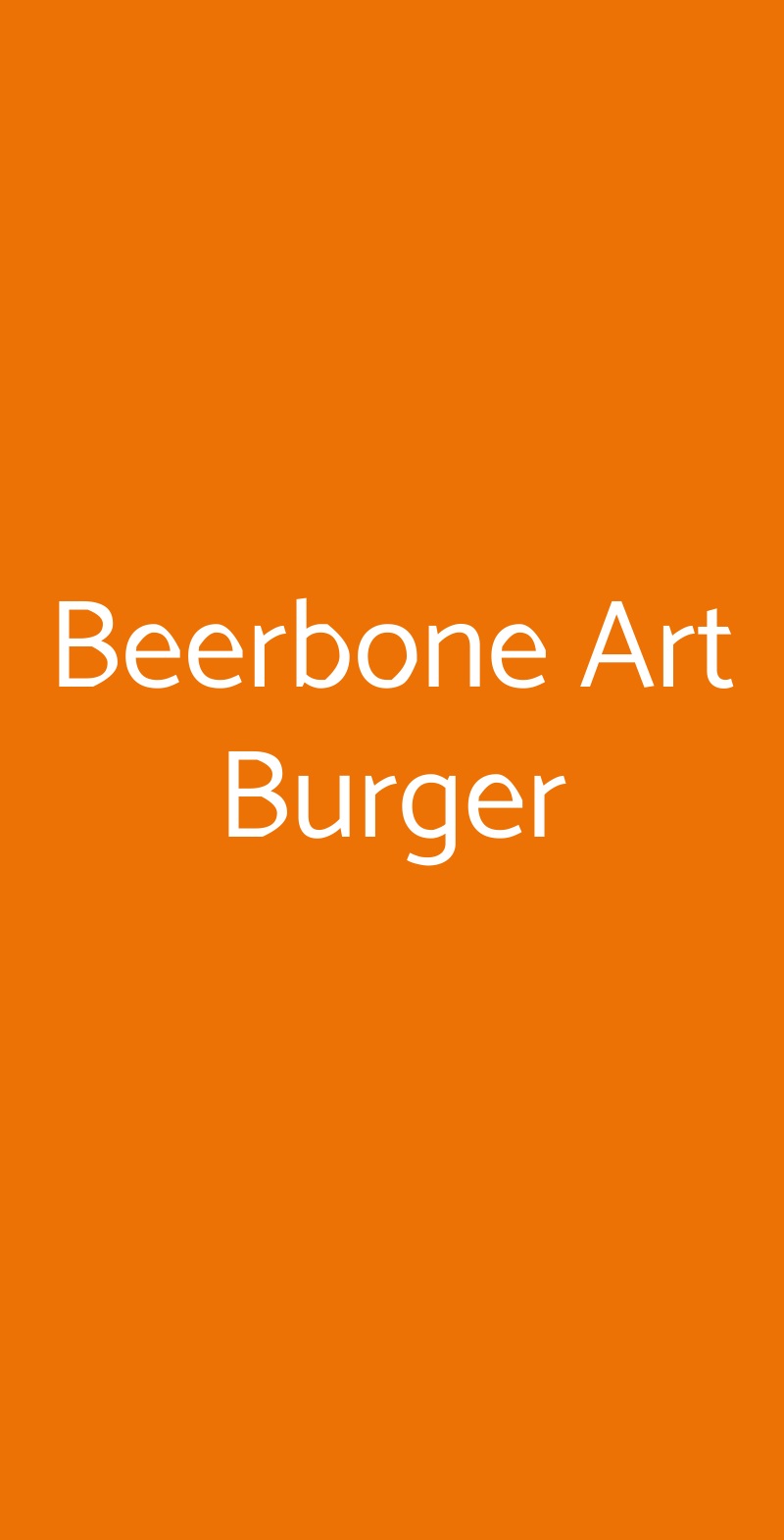 Beerbone Art Burger Cortona menù 1 pagina