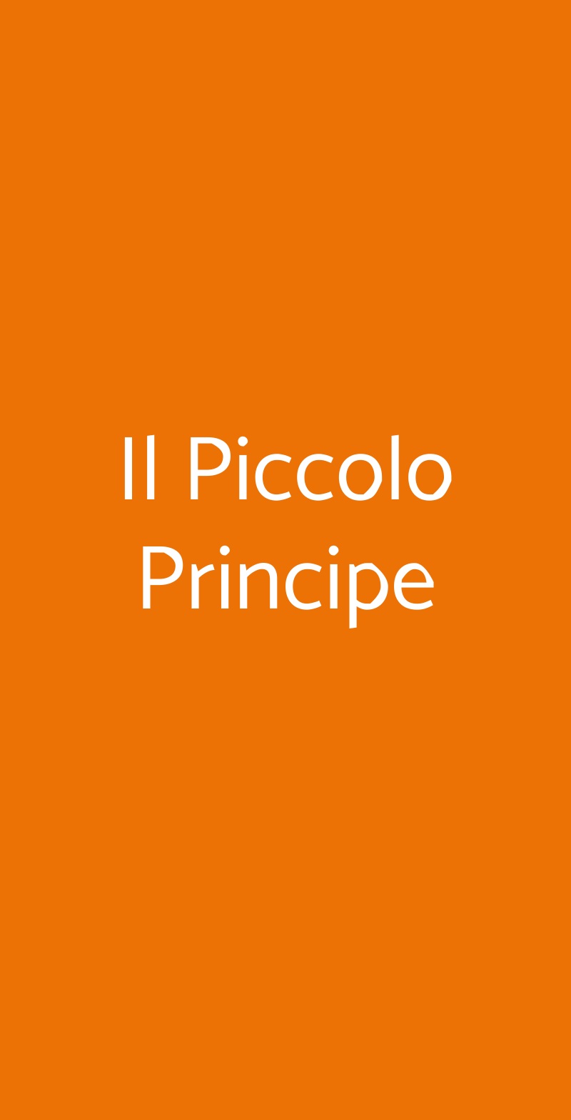 Il Piccolo Principe San Damiano d'Asti menù 1 pagina