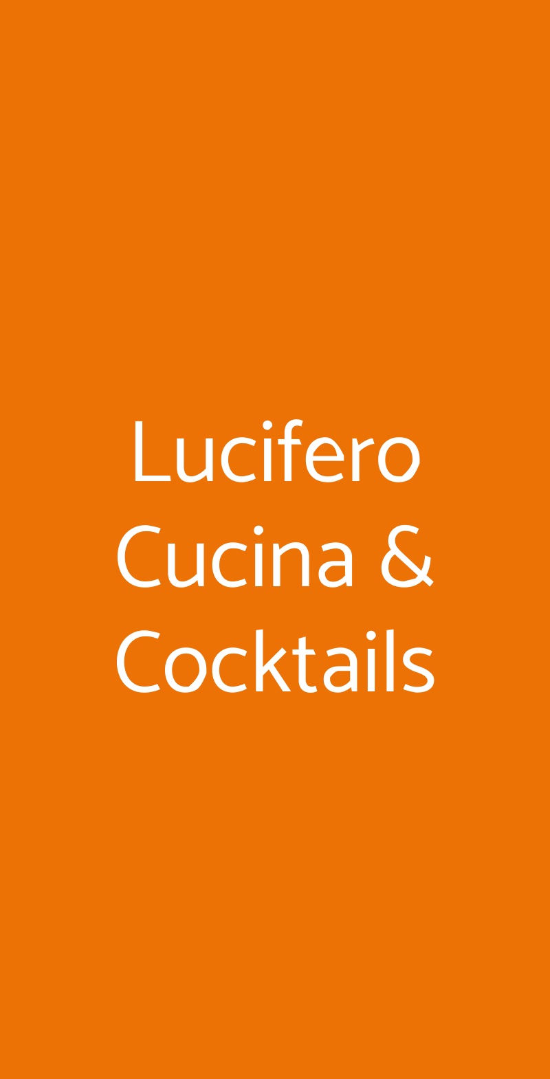 Lucifero Cucina & Cocktails Viareggio menù 1 pagina