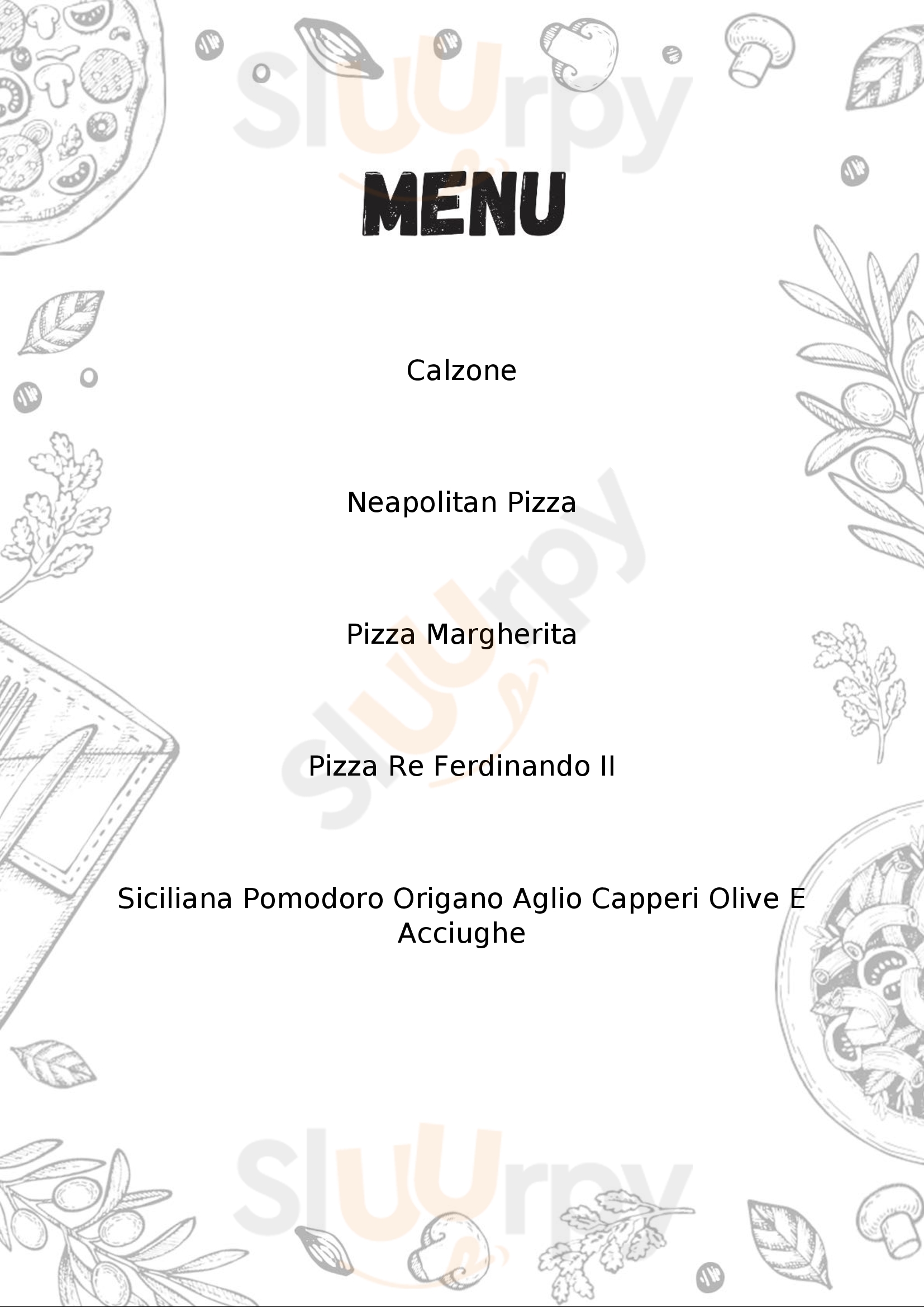 Pizzeria Capatosta Recale menù 1 pagina