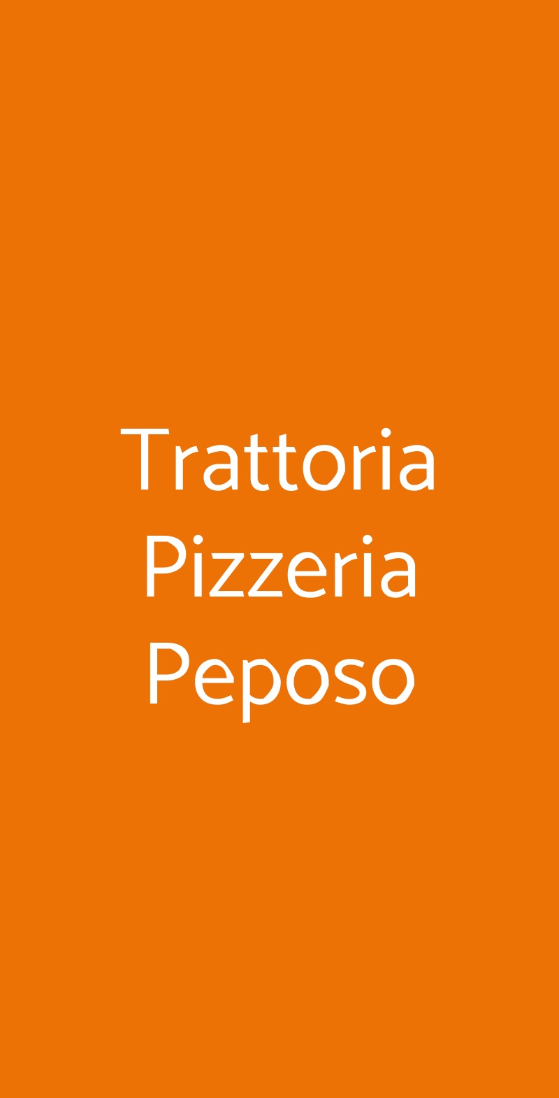 Trattoria Pizzeria Peposo Pietrasanta menù 1 pagina