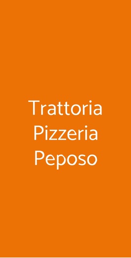 Trattoria Pizzeria Peposo, Pietrasanta