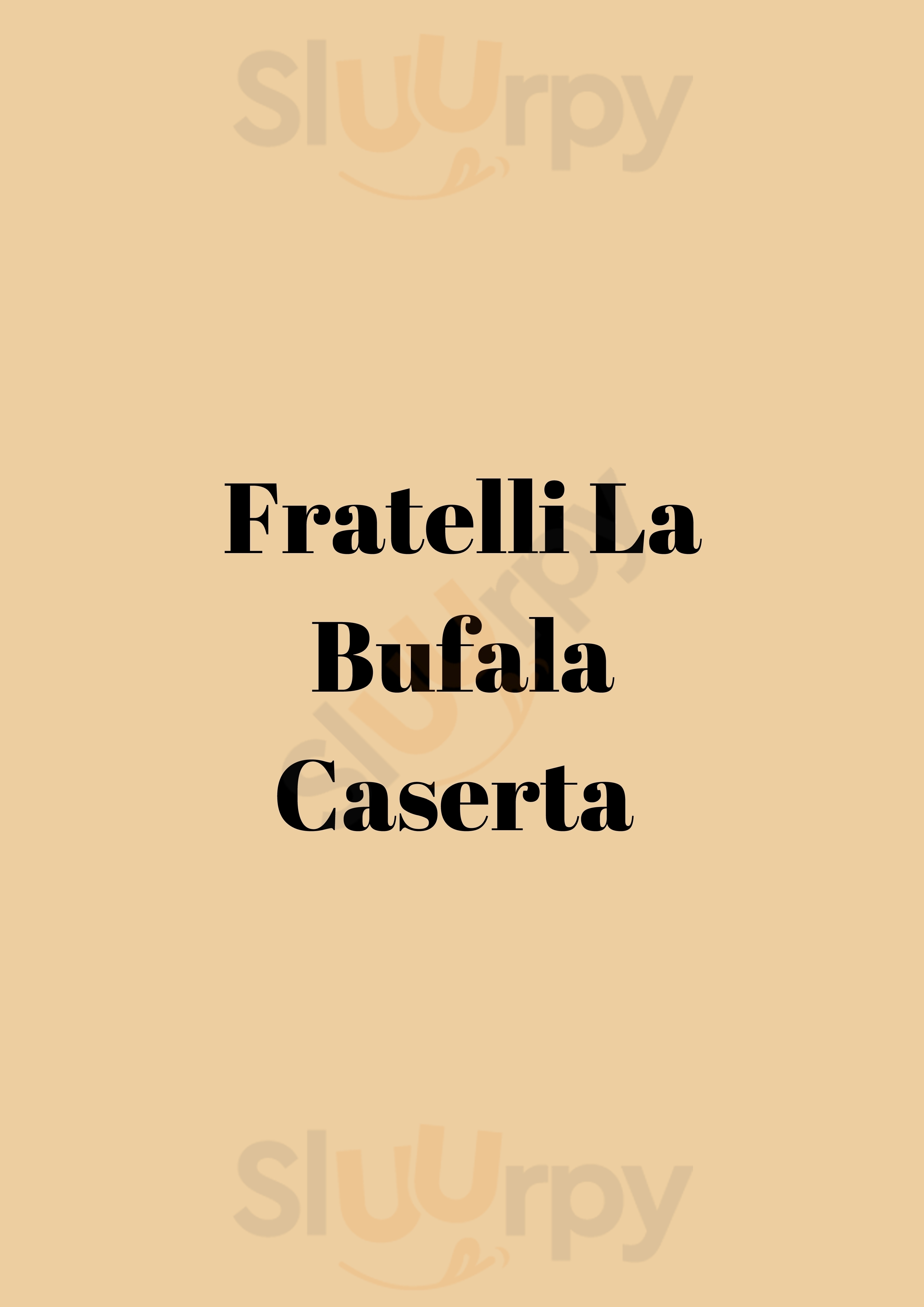 Fratelli La Bufala Caserta menù 1 pagina