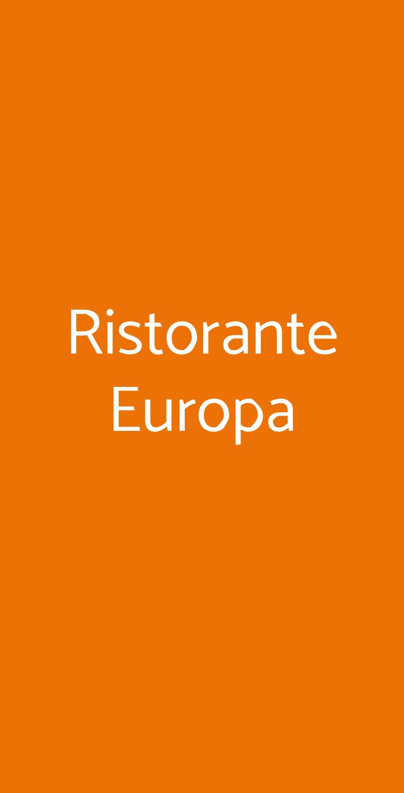 Ristorante Europa Camaiore menù 1 pagina