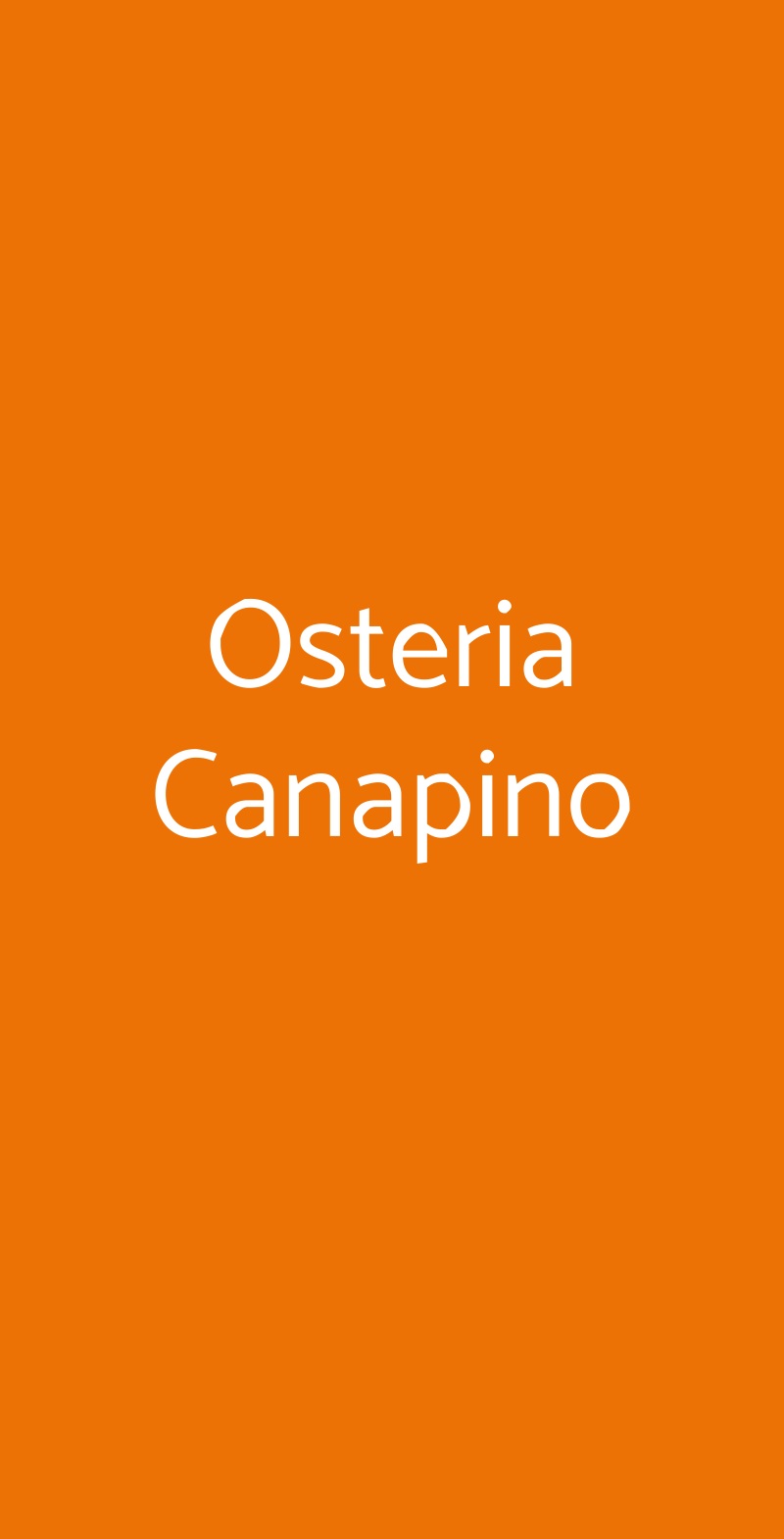 Osteria Canapino Lucca menù 1 pagina
