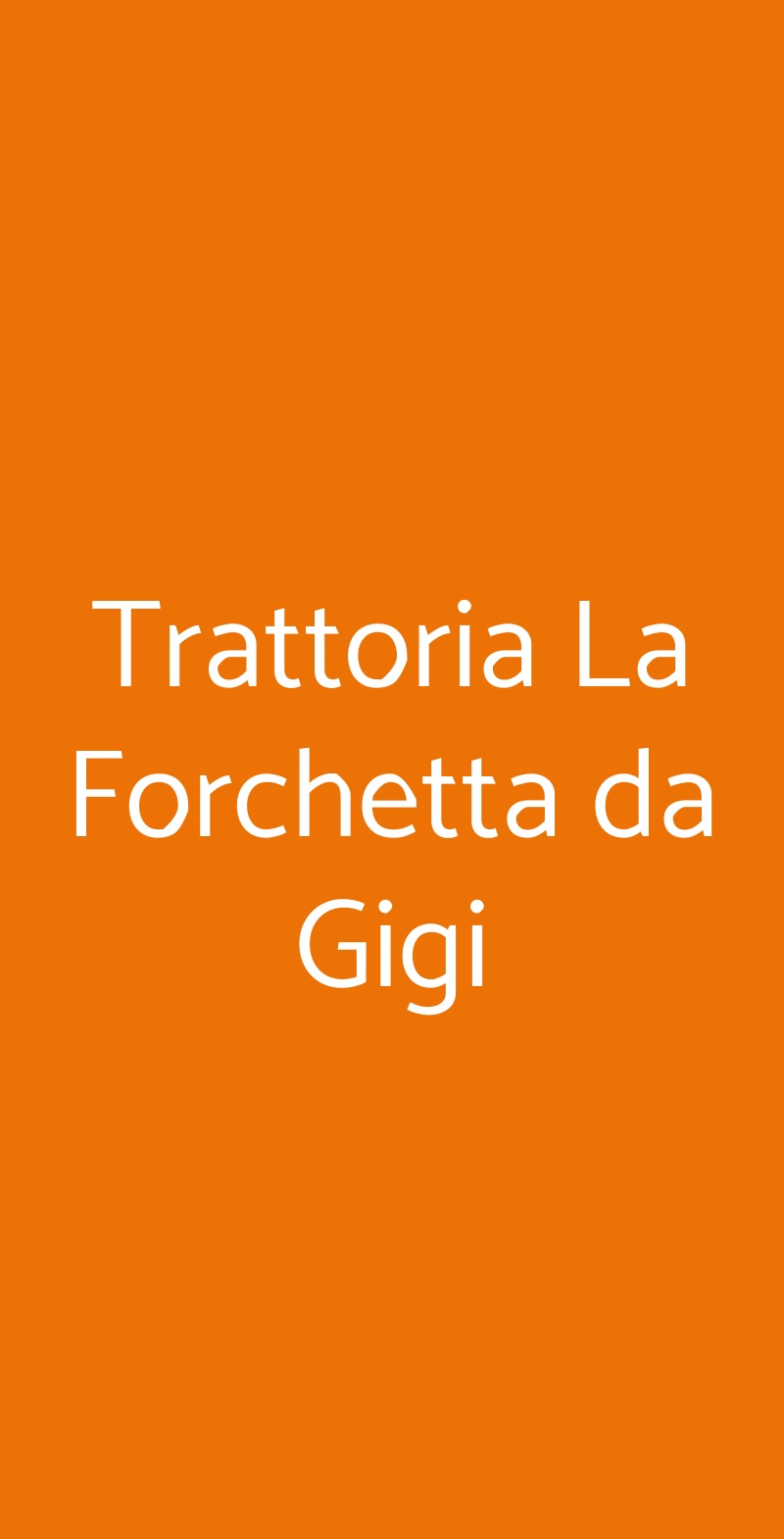 Trattoria La Forchetta da Gigi Seravezza menù 1 pagina