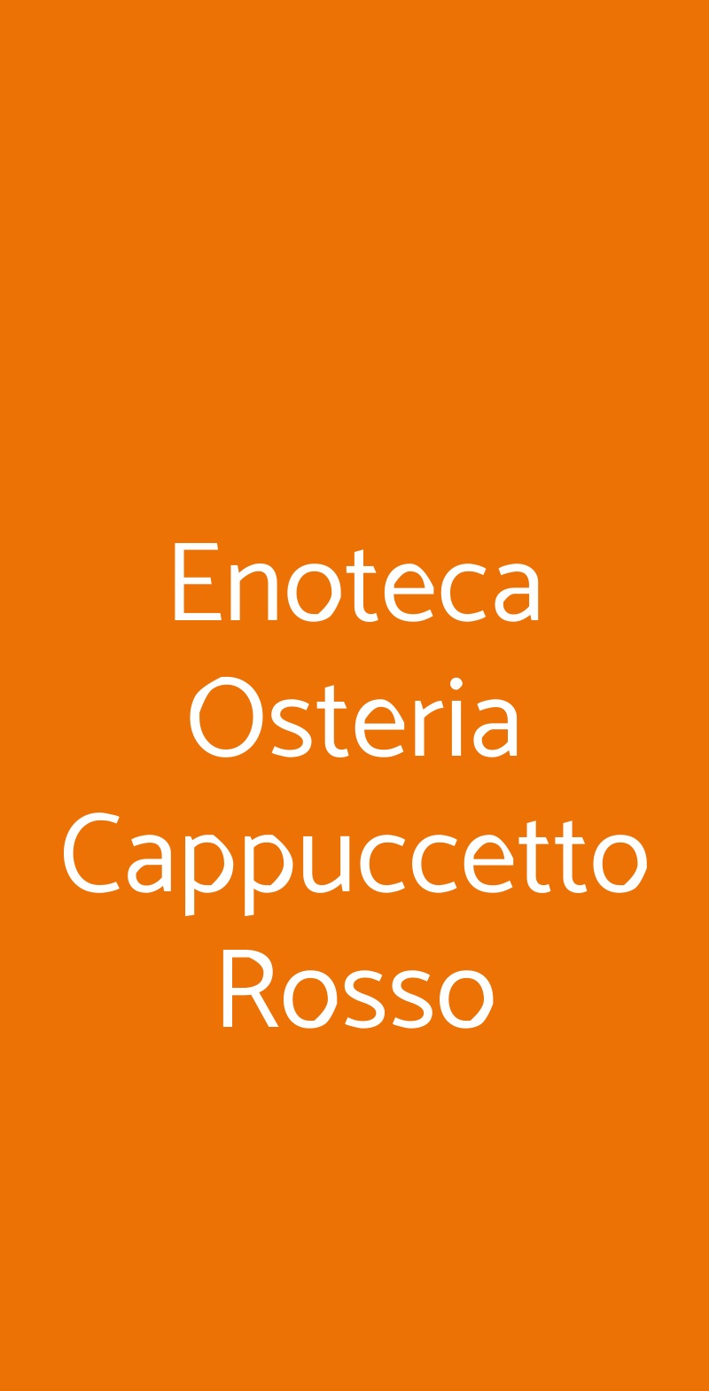 Enoteca Osteria Cappuccetto Rosso Borgo a Mozzano menù 1 pagina