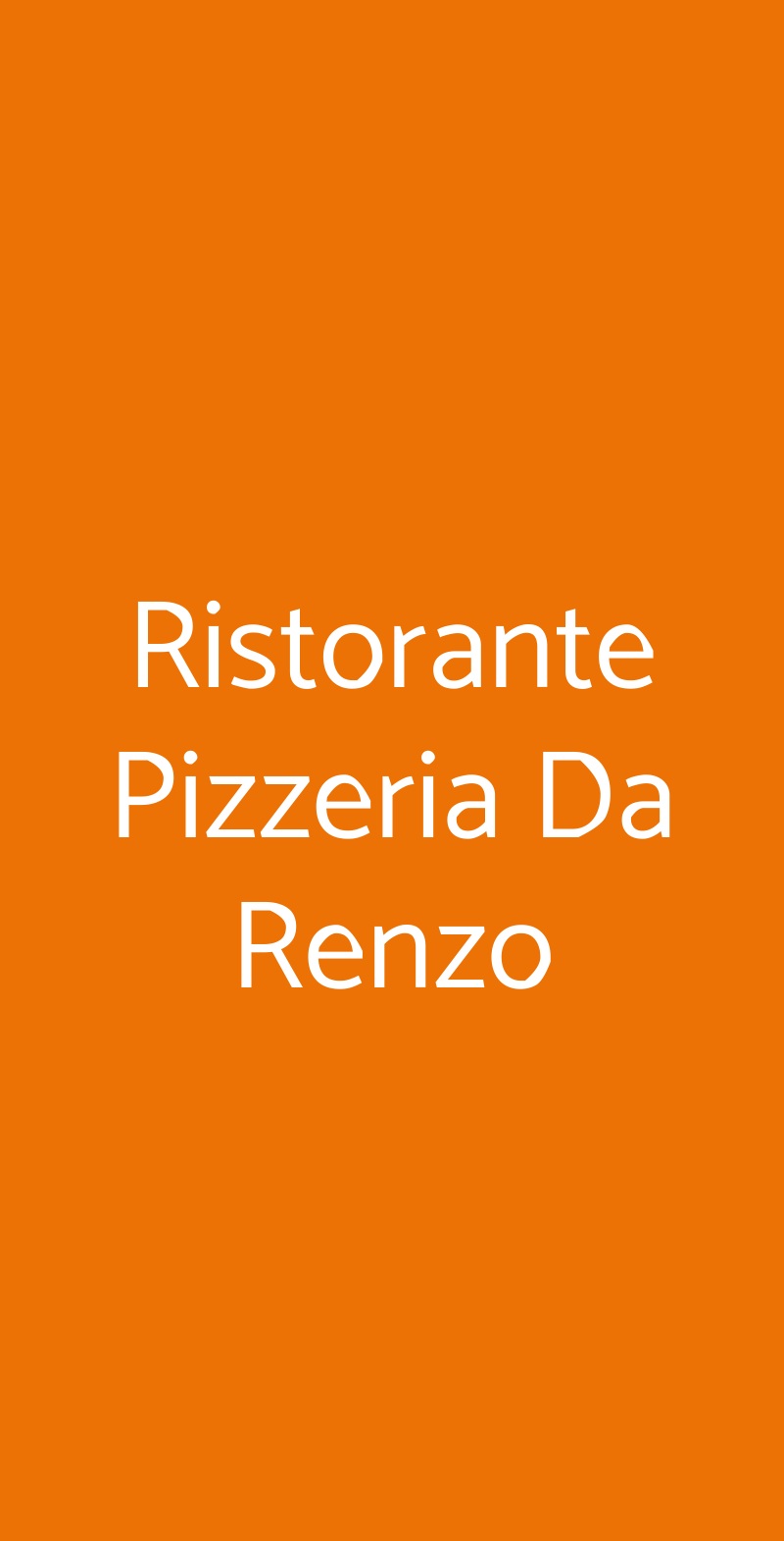 Ristorante Pizzeria Da Renzo Massarosa menù 1 pagina