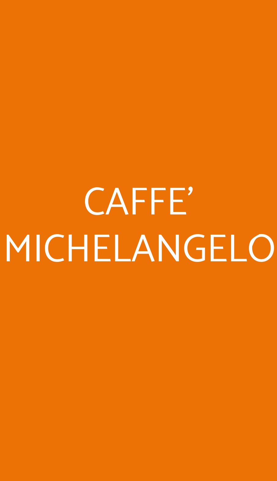 CAFFE' MICHELANGELO Laterina menù 1 pagina