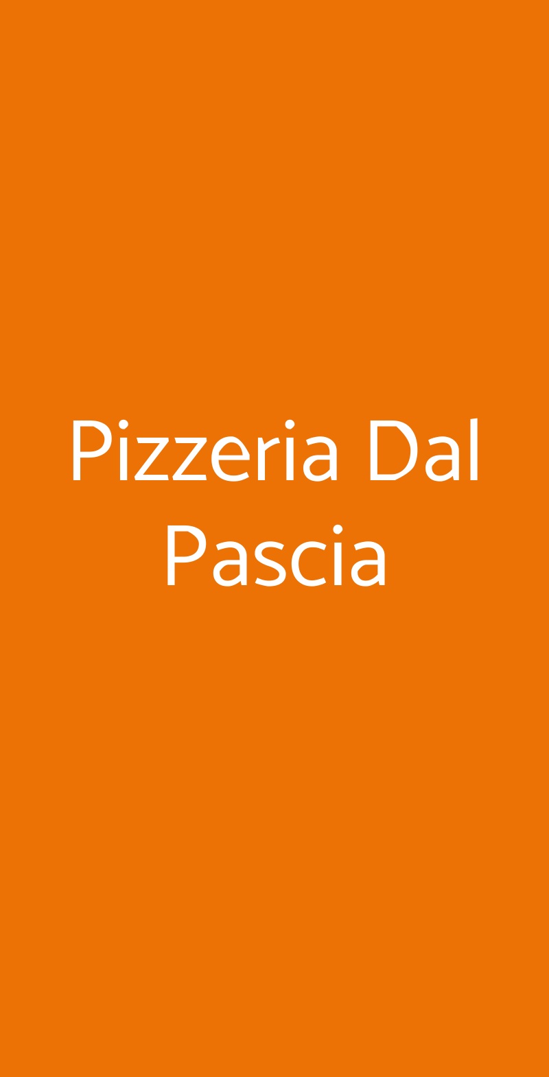 Pizzeria Dal Pascia Viareggio menù 1 pagina