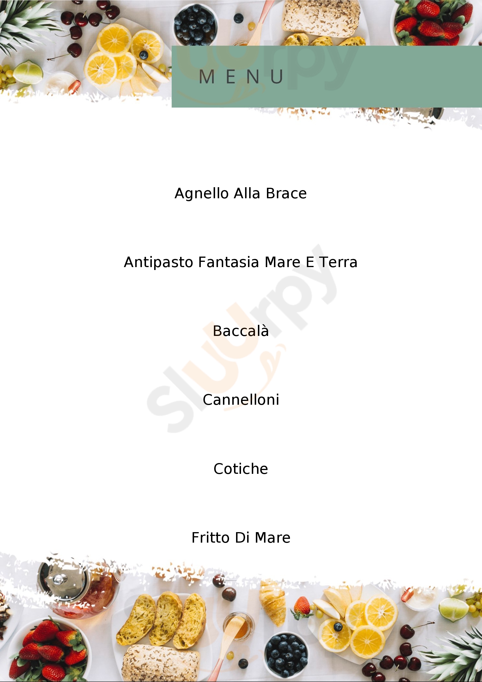 Ristorante Pizzeria Bronzetti Castel Morrone menù 1 pagina