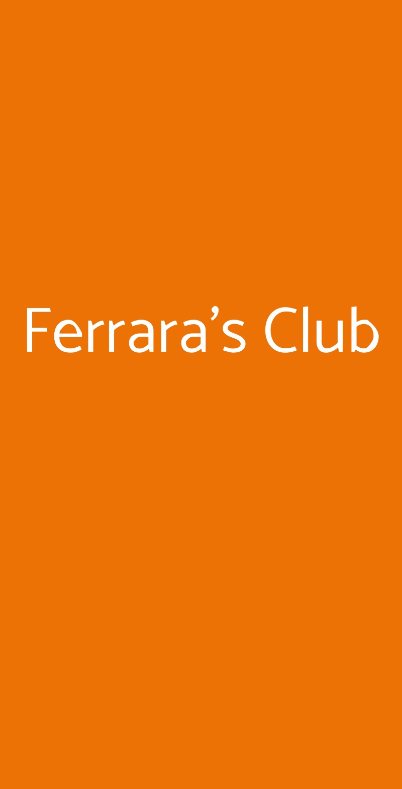 Ferrara's Club Castel Volturno menù 1 pagina
