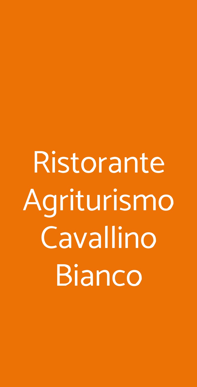 Ristorante Agriturismo Cavallino Bianco Viareggio menù 1 pagina