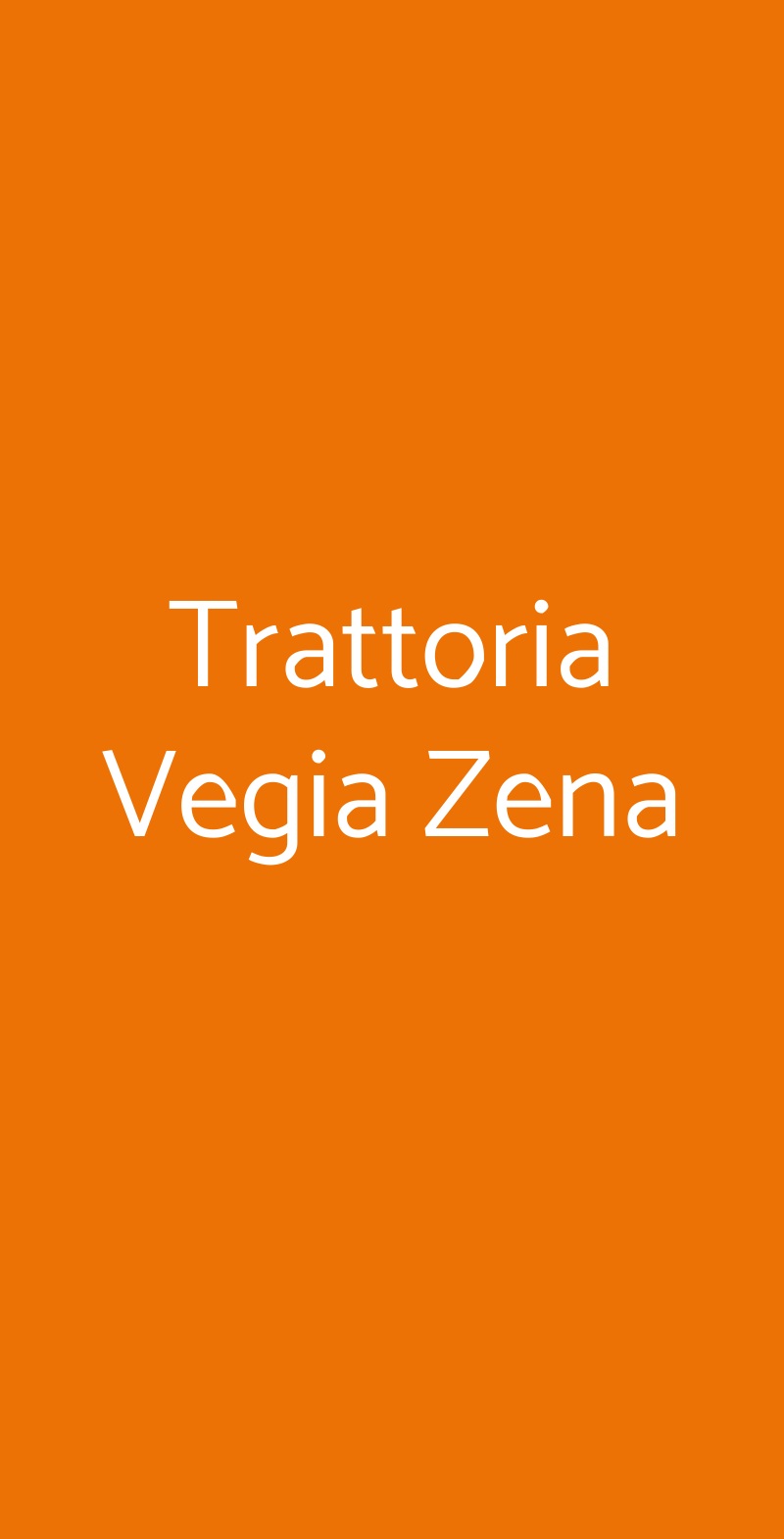 Trattoria Vegia Zena Genova menù 1 pagina