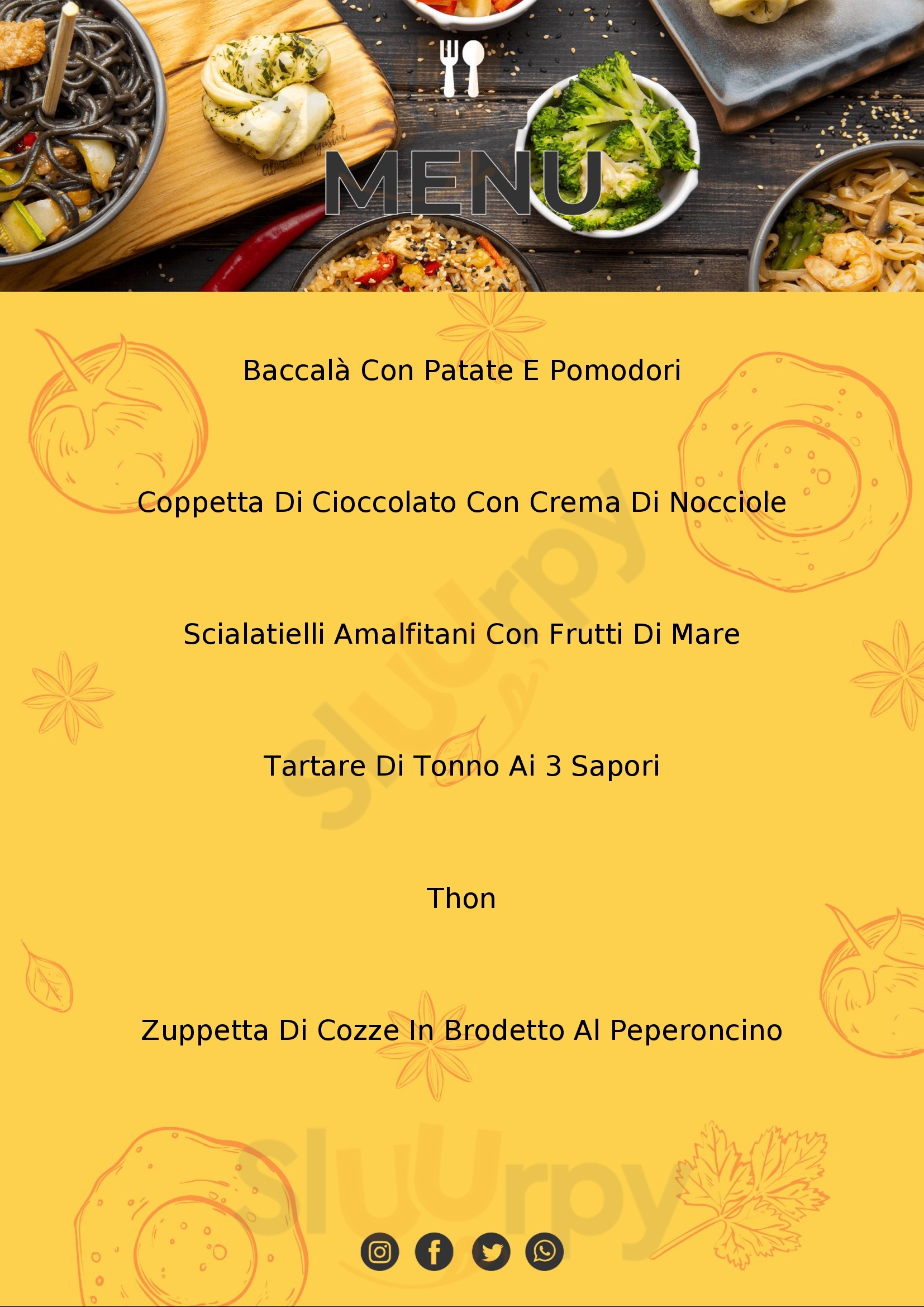 Officina di Cucina Genova menù 1 pagina