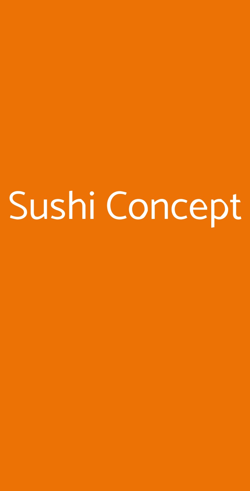 Sushi Concept Genova menù 1 pagina