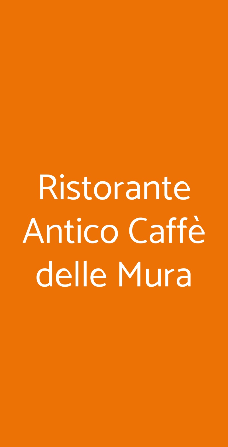 Ristorante Antico Caffè delle Mura Lucca menù 1 pagina