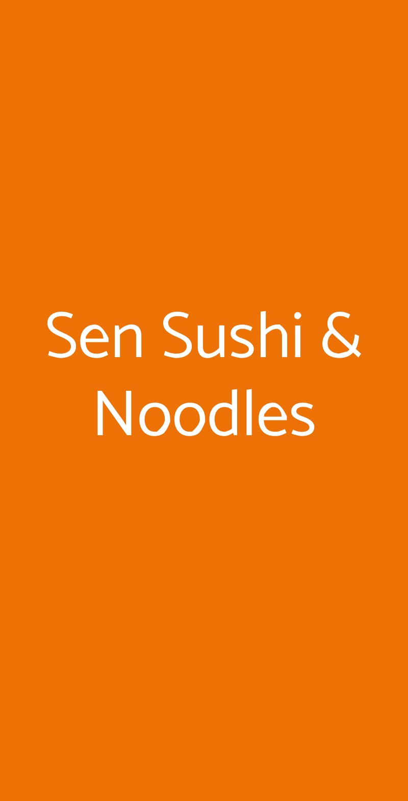 Sen Sushi & Noodles Genova menù 1 pagina