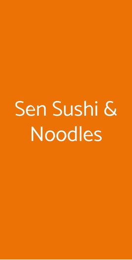 Sen Sushi & Noodles, Genova