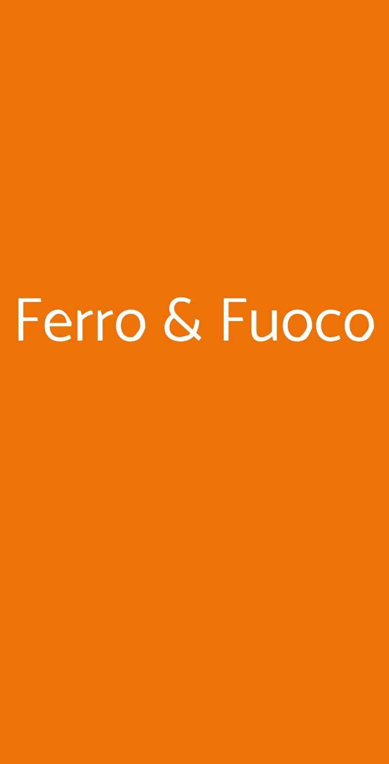 Ferro & Fuoco Genova menù 1 pagina